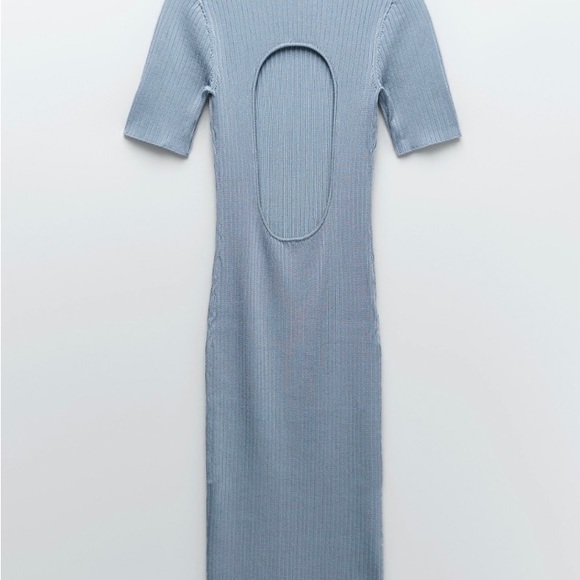 ZARA Back Vent Knit Dress - Picture 4 of 5
